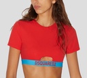 Dsquared2 - TOP MANGA CORTA, Y ROJO AZUL
