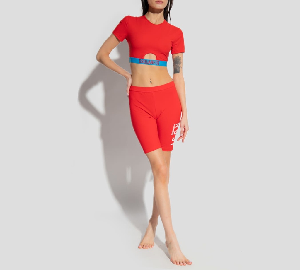 Dsquared2 - TOP MANGA CORTA, Y ROJO AZUL