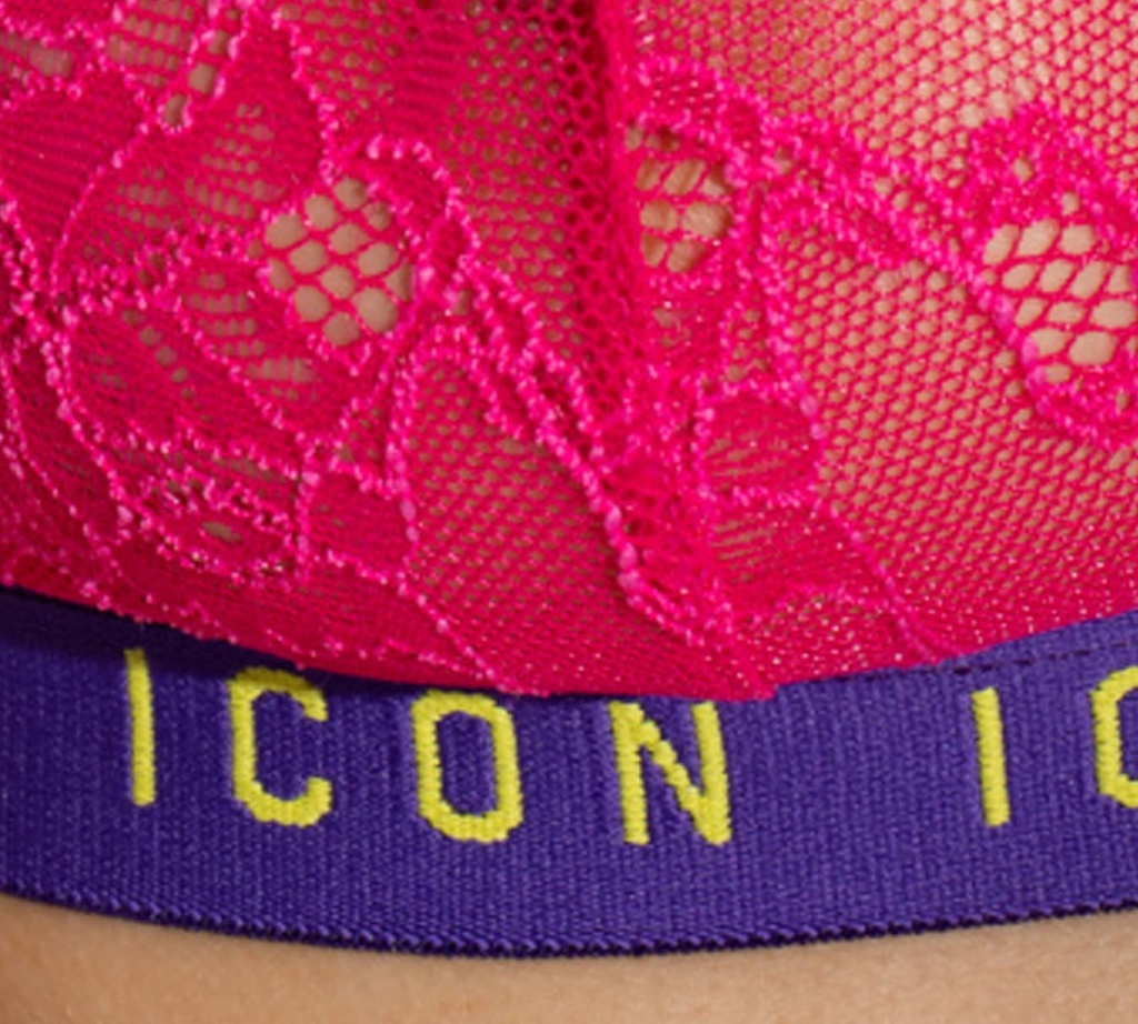Dsquared2 - SOSTEN ICON ESTILO TRIANGULO DE ENCAJE FUCSIA