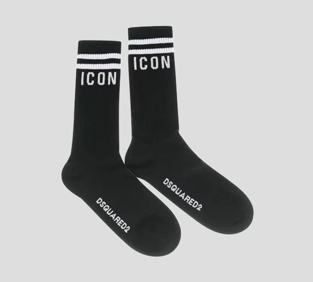 Dsquared2 - MEDIAS NEGRAS CON ICON BLANCO