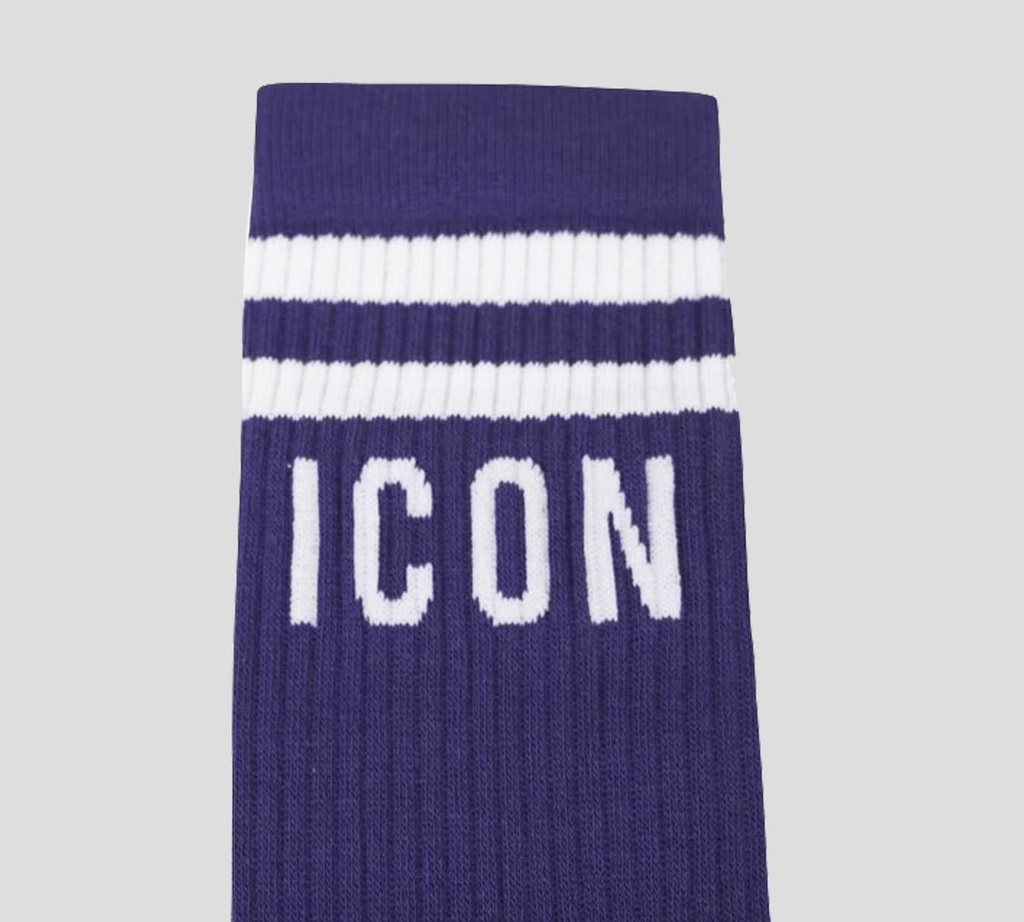Dsquared2 - MEDIAS MORADAS CON ICON BLANCO