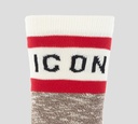 Dsquared2 - MEDIAS BLANCAS CON FRANJAS ROJAS E ICON NEGRO