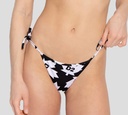 Dsquared2 - BIKINI DE TRAJE DE BAÑO NEGRO Y BLANCO CON ESTAMPADO DE FLOR DE MAPLE D2