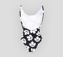 Dsquared2 - TRAJE DE BAÑO BLANCO Y NEGRO ENTERO CON LOGO DE FLOR DE MAPLE D2