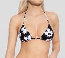 Dsquared2 - TOP DE TRAJE DE BAÑO NEGRO ESTILO TRIANGULO CON FLOR DE MAPLE Y LOGO D2
