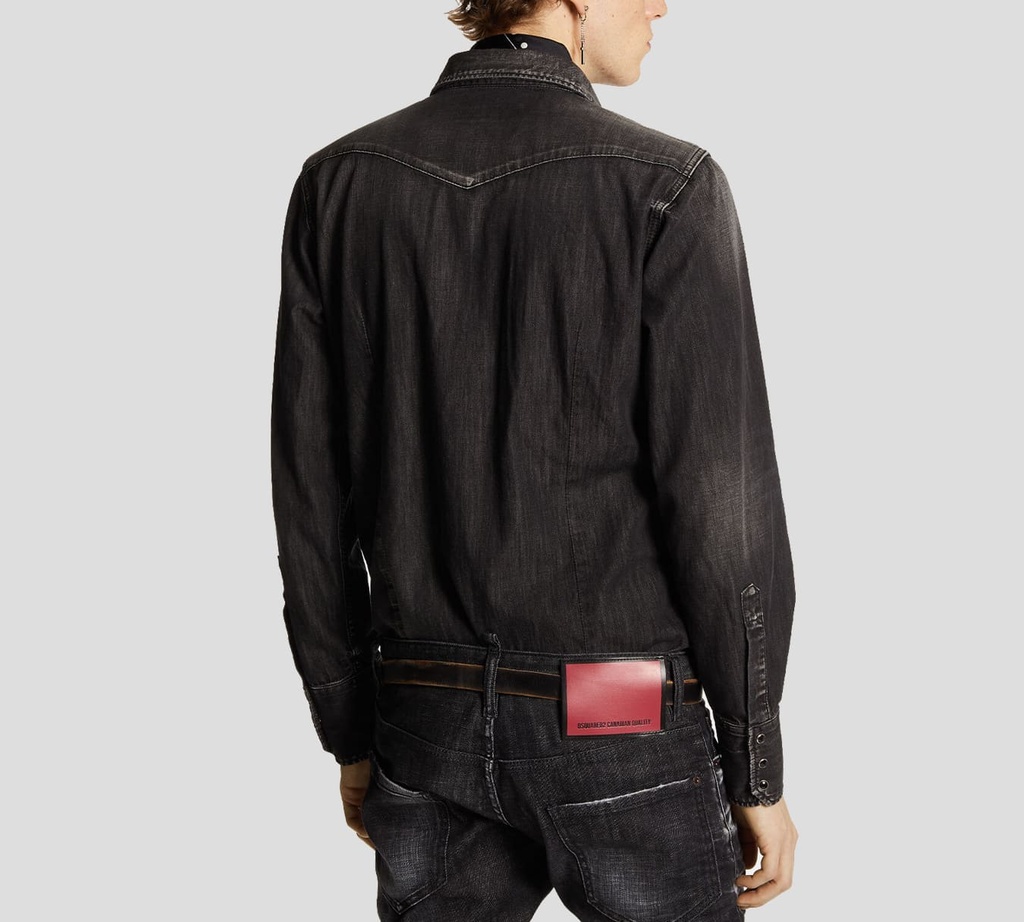 Dsquared2 - CAMISA DE JEANS NEGRA