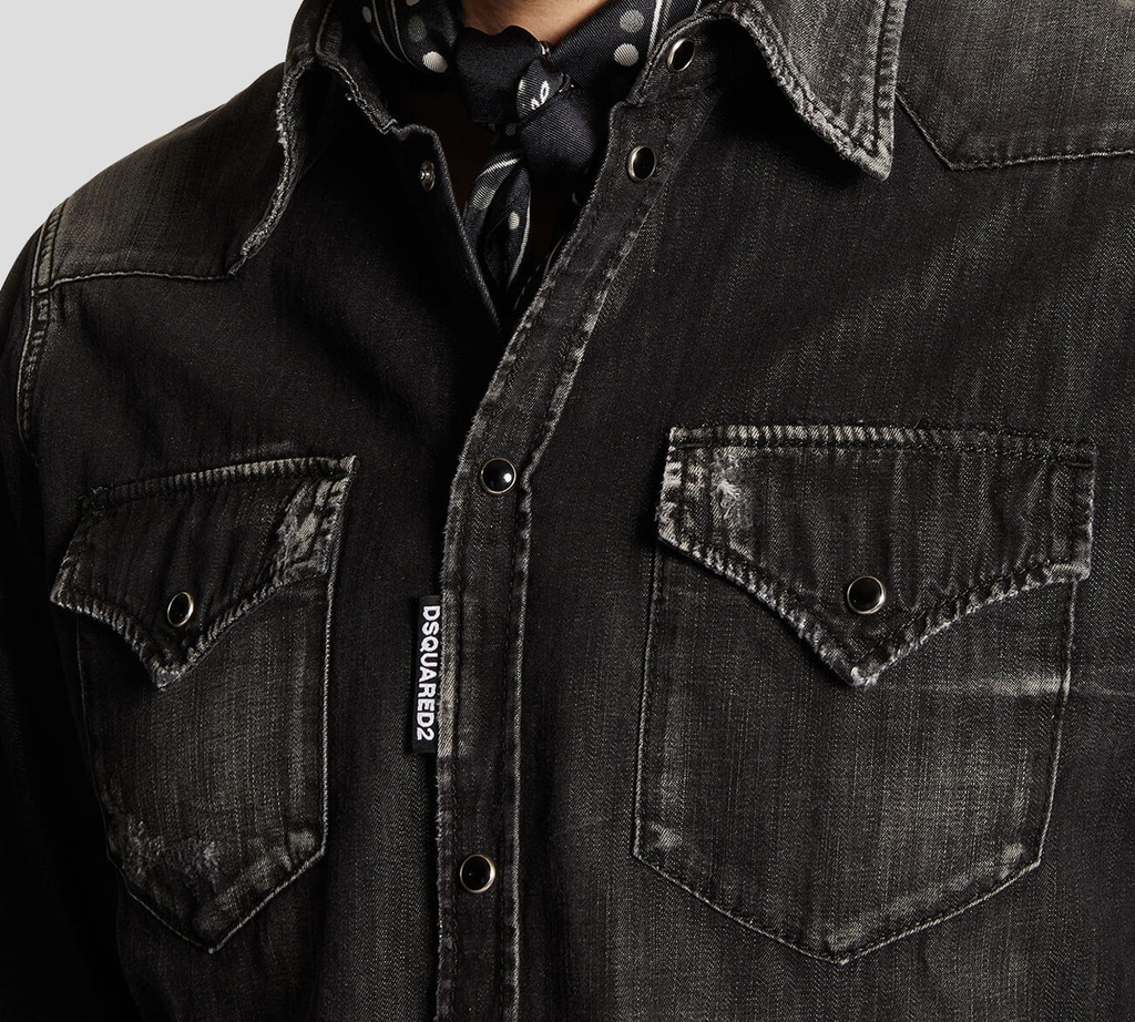 Dsquared2 - CAMISA DE JEANS NEGRA