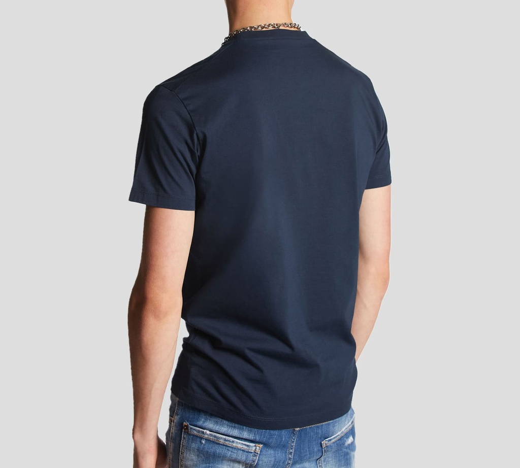 Dsquared2 - FRANELA AZUL OSCURO CON DSQUARED2 BLANCO
