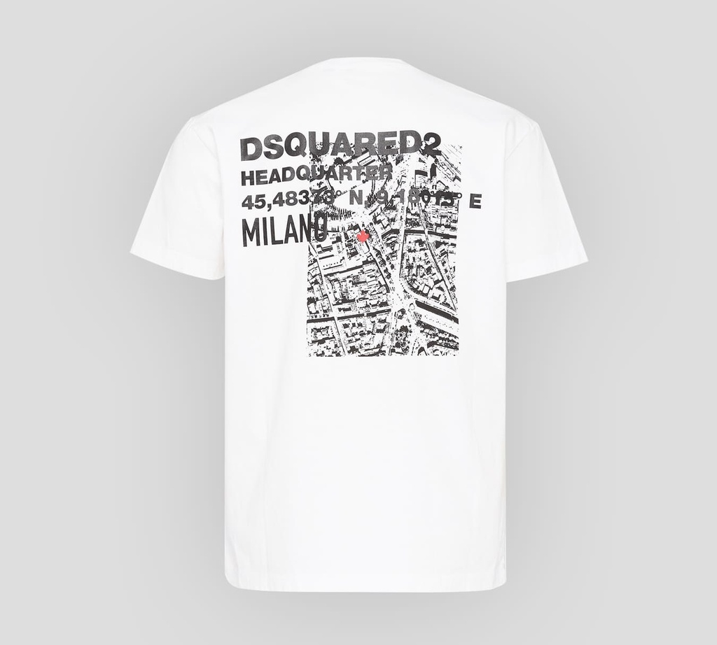 Dsquared2 - FRANELA BLANCA CON LETRAS NEGRAS