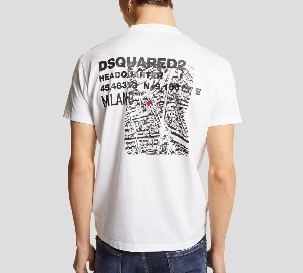 Dsquared2 - FRANELA BLANCA CON LETRAS NEGRAS