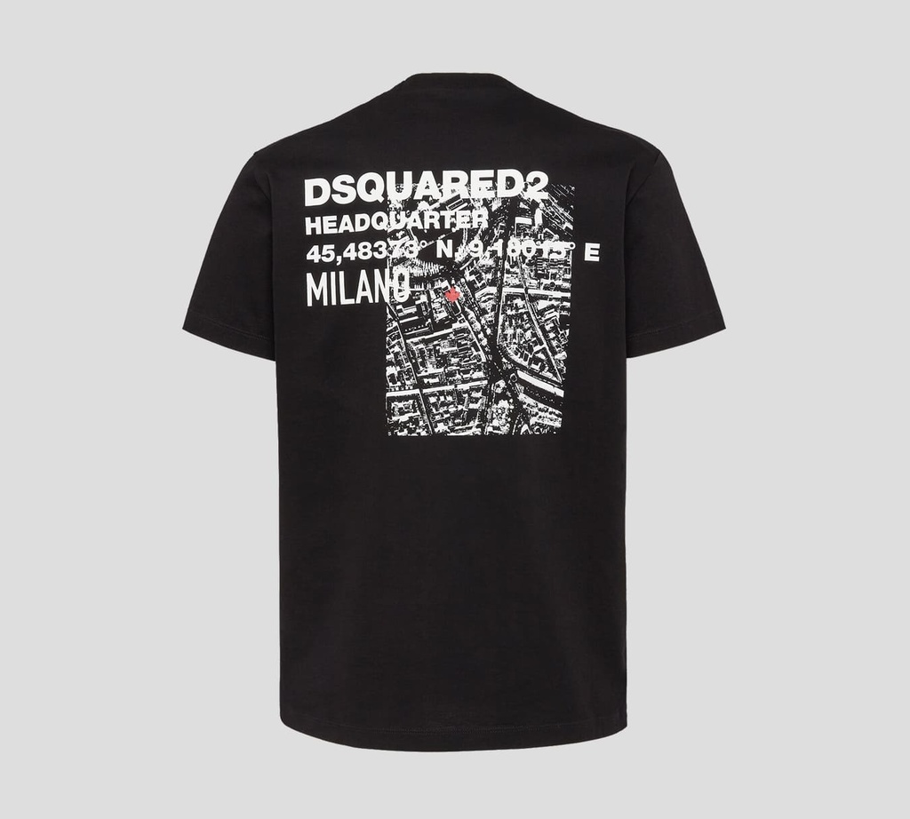 Dsquared2 - FRANELA NEGRA CON LETRAS BLANCAS