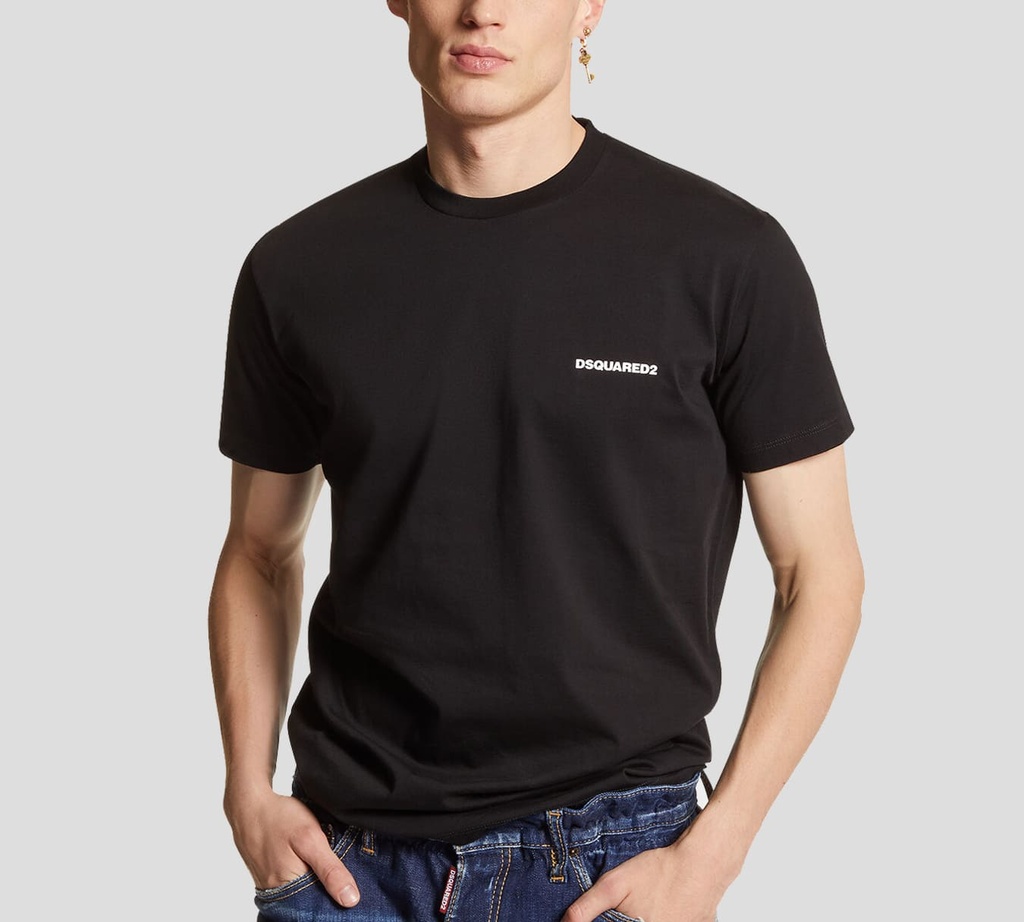 Dsquared2 - FRANELA NEGRA CON LETRAS BLANCAS