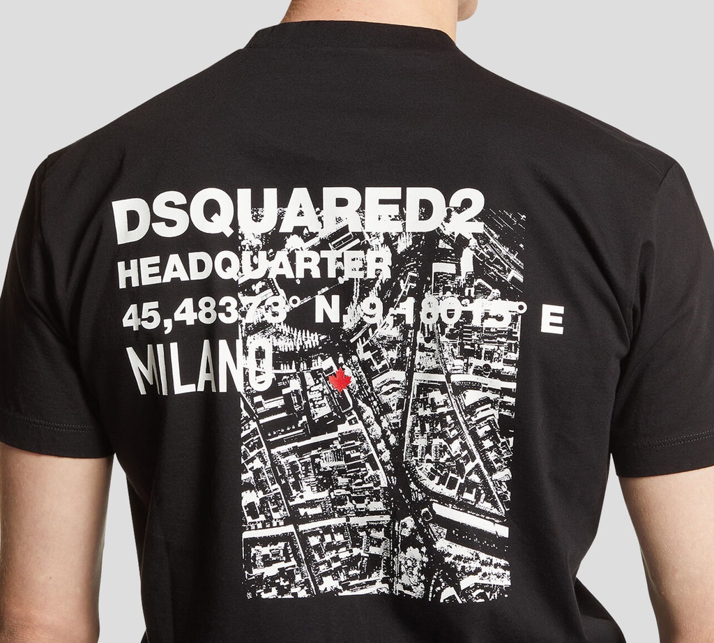 Dsquared2 - FRANELA NEGRA CON LETRAS BLANCAS