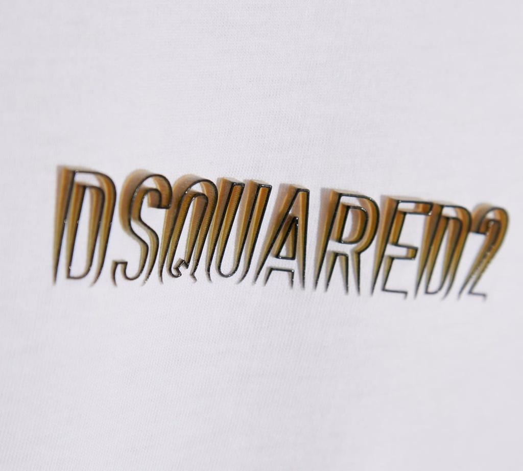 Dsquared2 - FRANELA BLANCA CON LETRAS SOBRESALIENTES