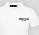 Dsquared2 - POLO BLANCA CON LETRAS NEGRAS