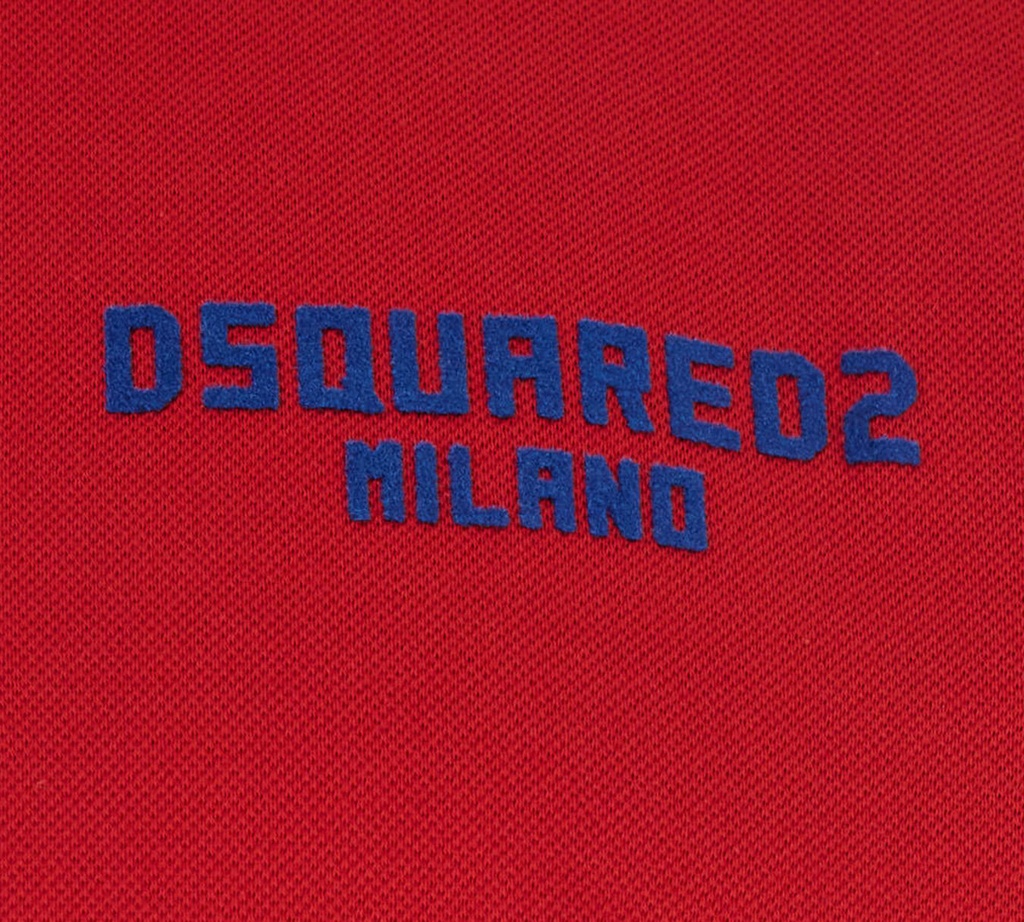Dsquared2 - POLO ROJA CON LETRAS AZULES