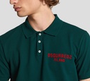 Dsquared2 - POLO VERDE CON LETRAS NARANJAS