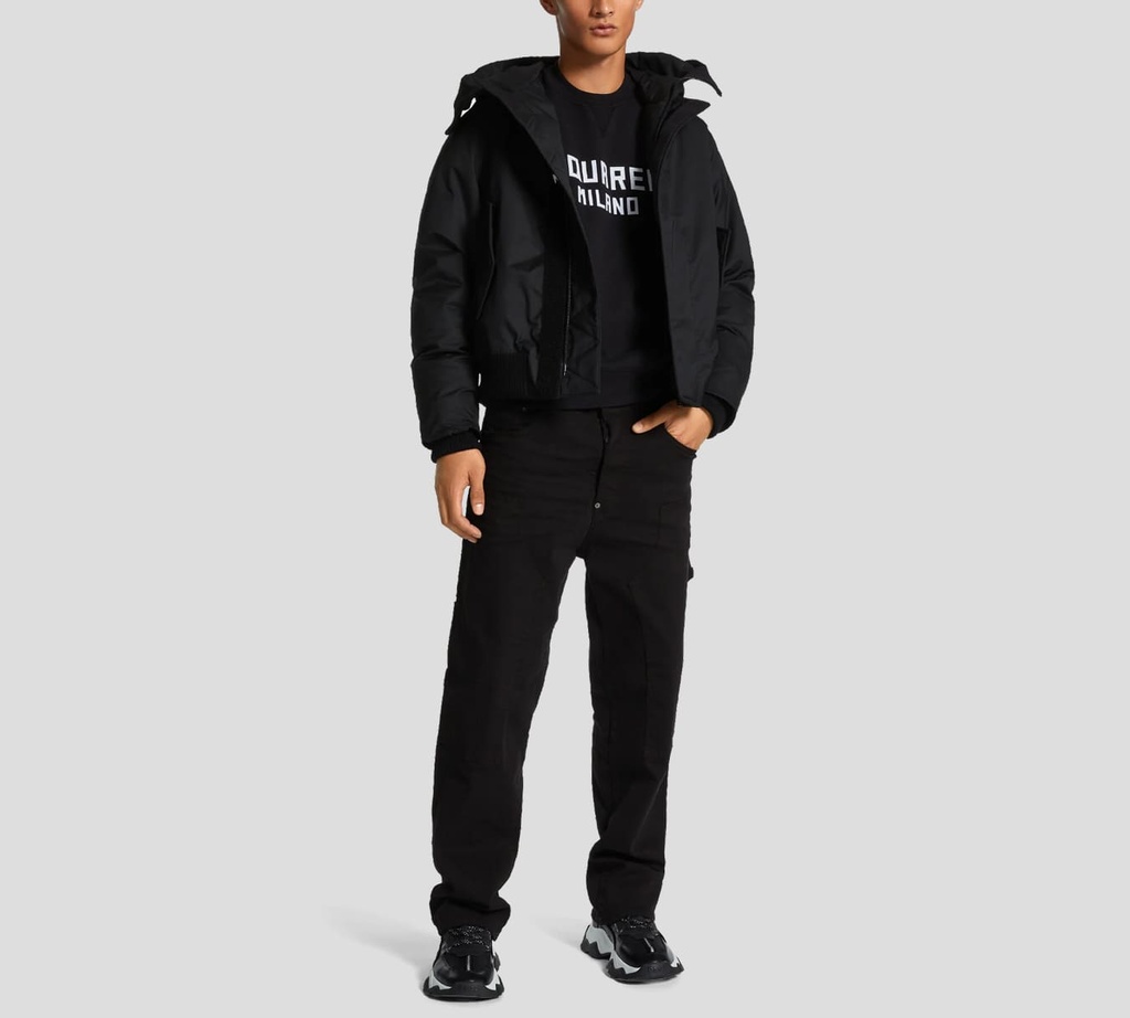 Dsquared2 - SWEATER NEGRO CON LETRAS BLANCAS