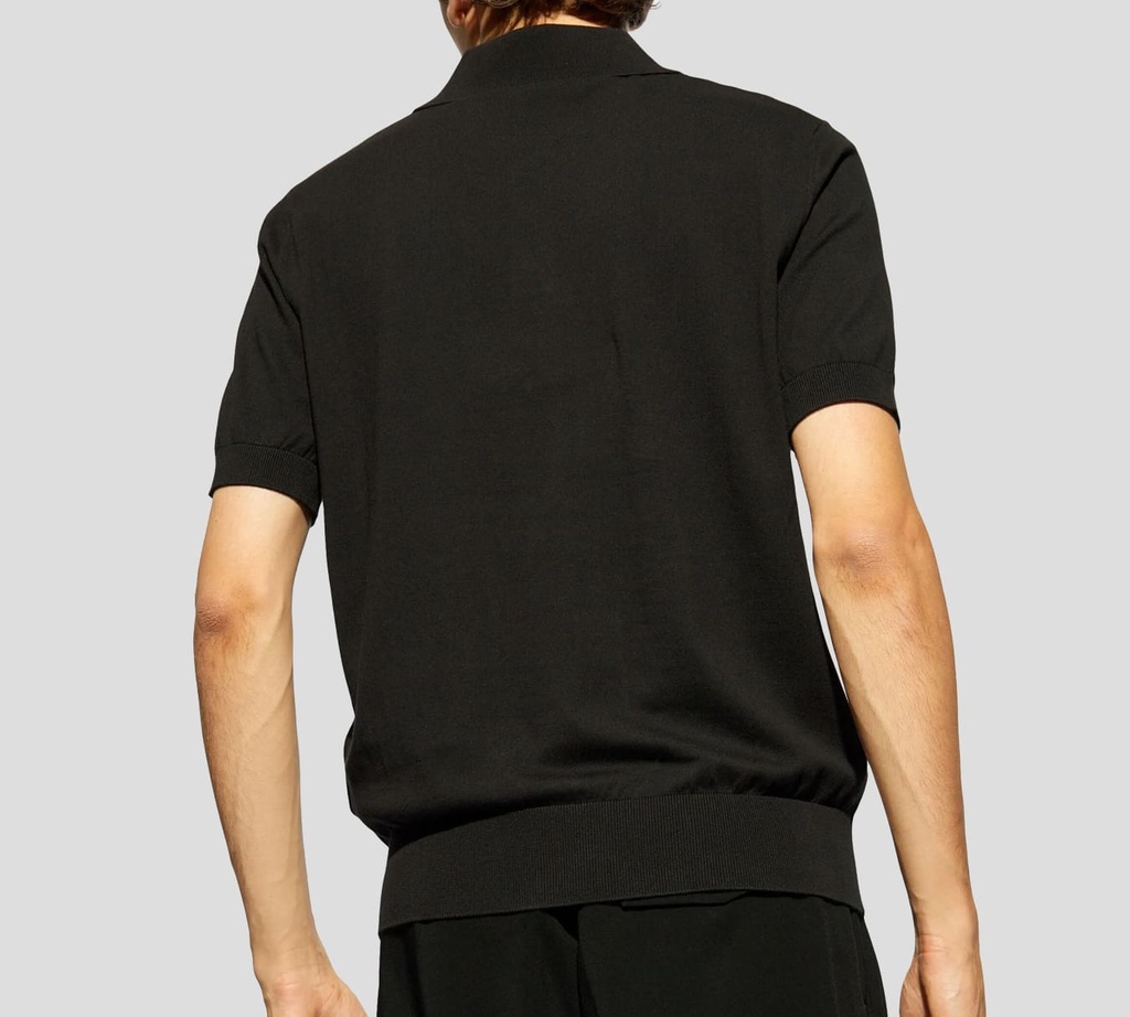 Dsquared2 - SWEATER NEGRO CON CUELLO Y BOTONES D2