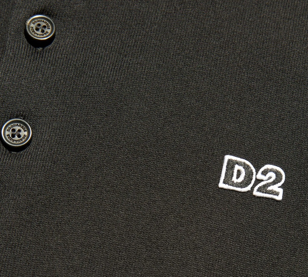 Dsquared2 - SWEATER NEGRO CON CUELLO Y BOTONES D2