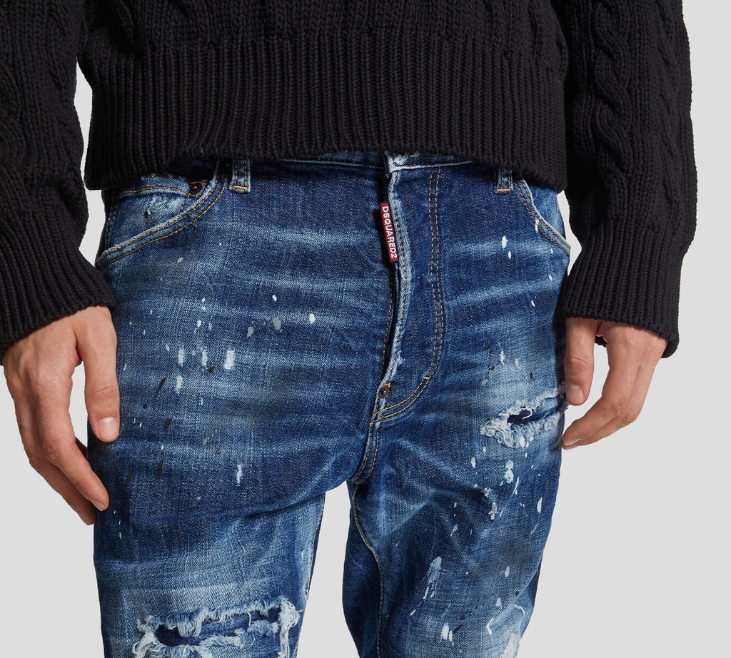 Dsquared2 - BLUE JEANS RECTO CON SALPICADO DE PINTURA