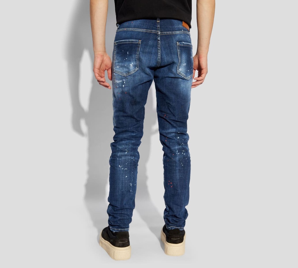 Dsquared2 - BLUE JEANS CON ROTOS Y MANCHAS DE PINTURAS