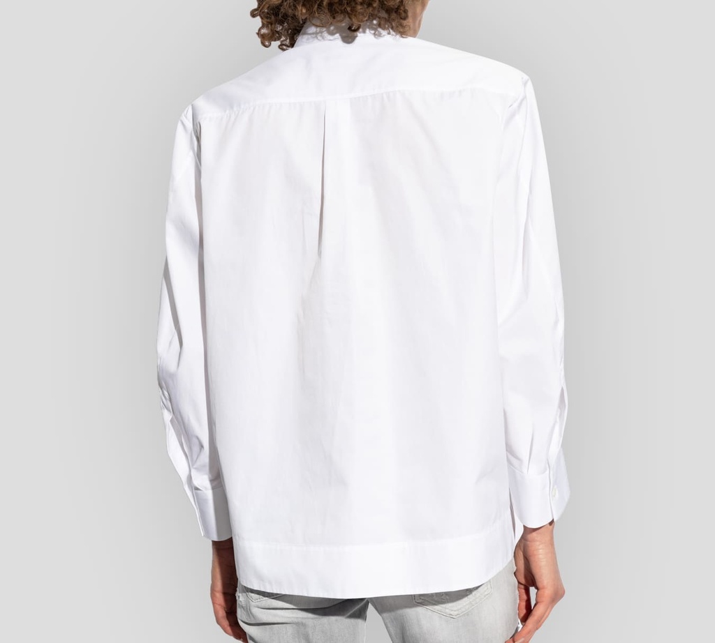 Dsquared2 - CAMISA BLANCA CON BORDADO NEGRO