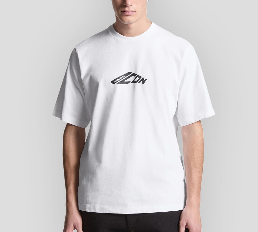 Dsquared2 - FRANELA BLANCA CON ICON NEGRO 100