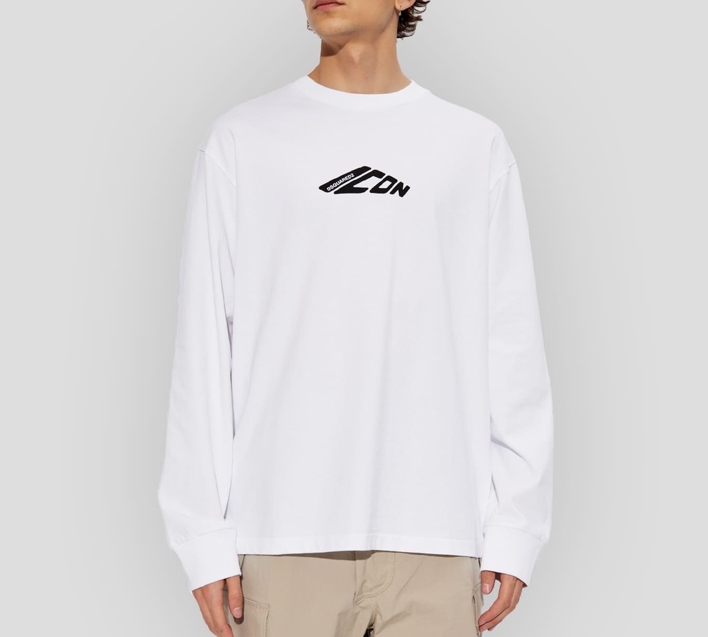 Dsquared2 - SWEATER BLANCO CON ICON NEGRO