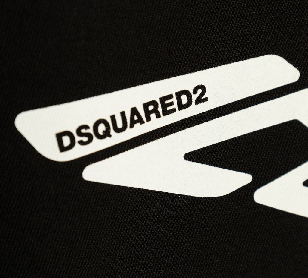 Dsquared2 - VESTIDO DEPORTIVO NEGRO CON ICON BLANCO