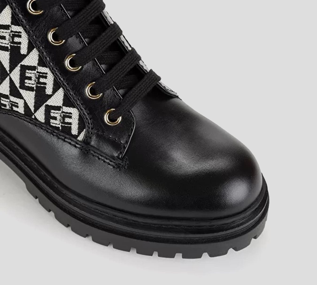 Elisabetta Franchi - BOTAS NEGRAS CON DETALLES PLATEADOS