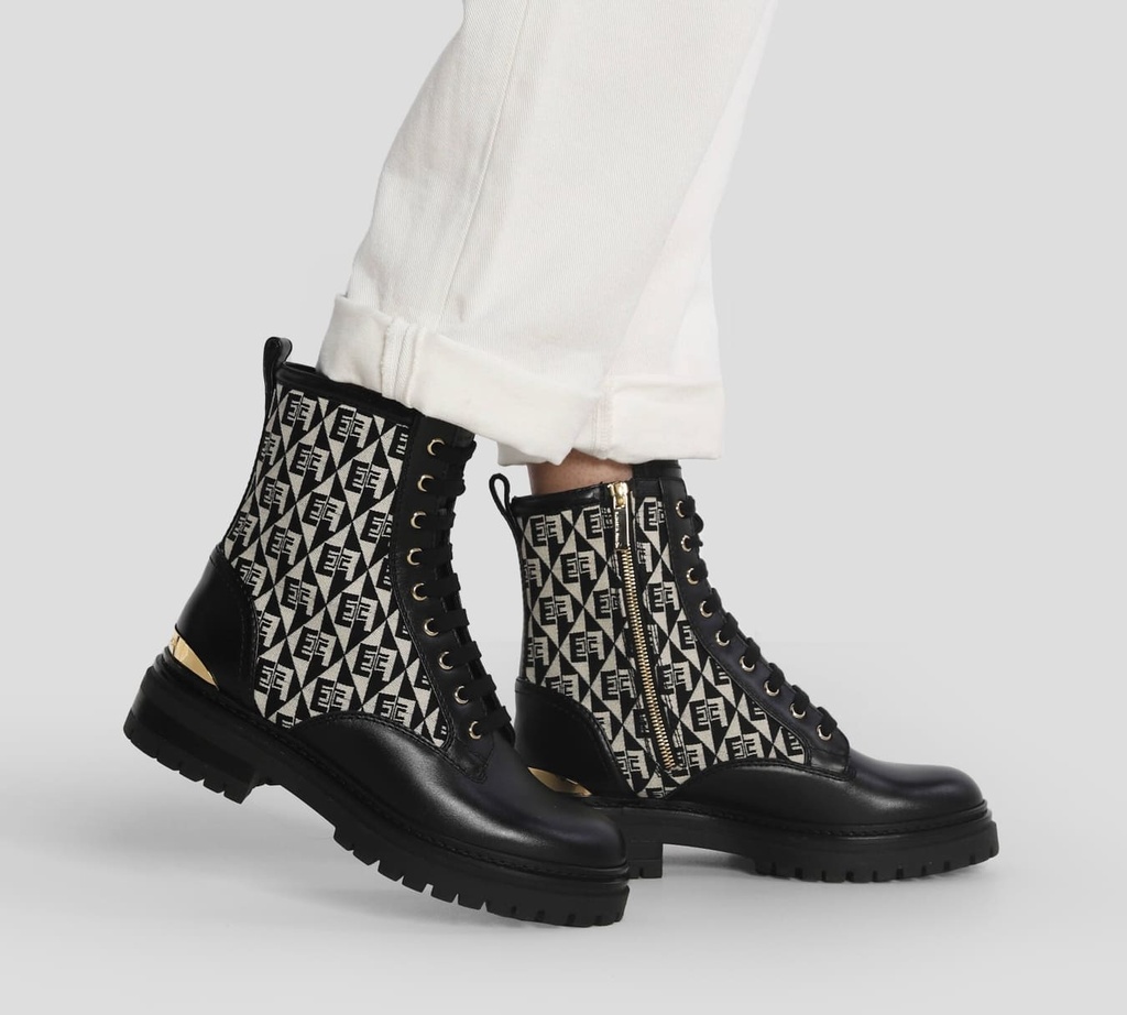 Elisabetta Franchi - BOTAS NEGRAS CON DETALLES PLATEADOS