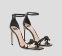 Elisabetta Franchi - SANDALIAS PUNTA CUADRADA EN CUERO SINTETICO NEGRO