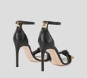 Elisabetta Franchi - SANDALIAS PUNTA CUADRADA EN CUERO SINTETICO NEGRO