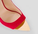 Elisabetta Franchi - STILETTO GAMUZADO CON PUNTA DESCUBIERTA Y TACON DORADO METALICO AU2