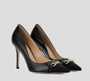 Elisabetta Franchi - STILETTO EN CUERO SINTETICO CON CADENA SUPERIOR NEGRO