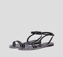 Giuseppe Zanotti - SANDALIA NEGRA CON PEDRERIA