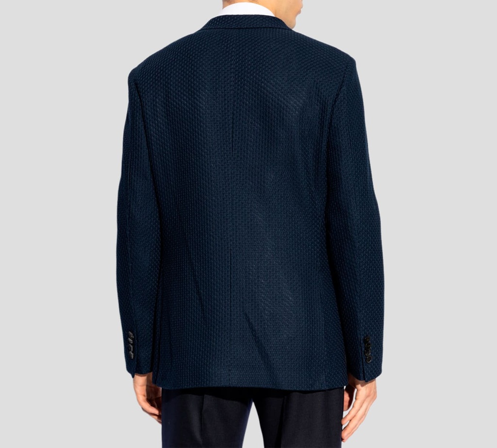 Etro - BLAZER AZUL CON TEXTURA