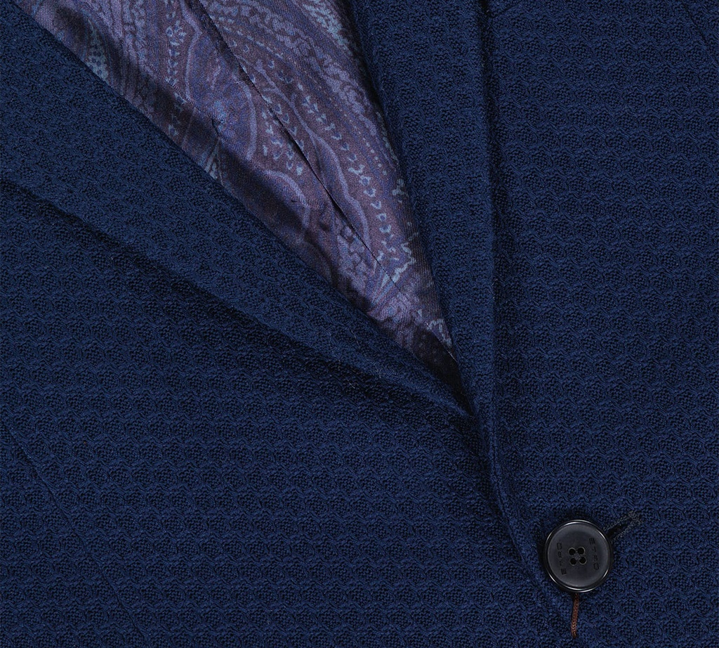 Etro - BLAZER AZUL CON TEXTURA