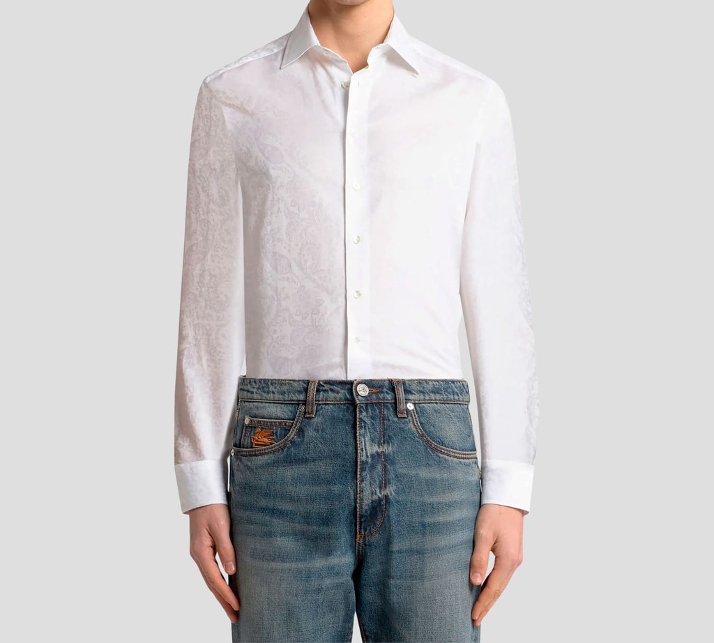 Etro - CAMISA DE VESTIR CLÁSICA CON DISEÑO EN RELIEVE