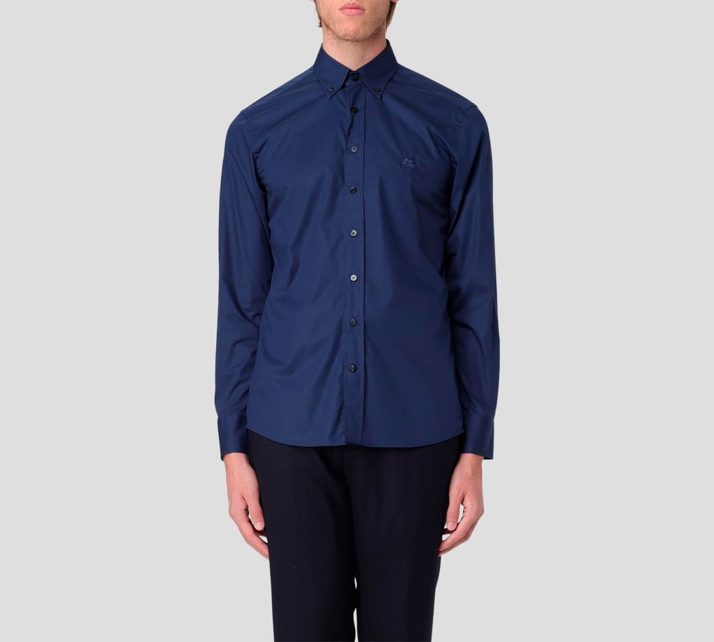 Etro - CAMISA DE VESTIR AZUL OSCURO