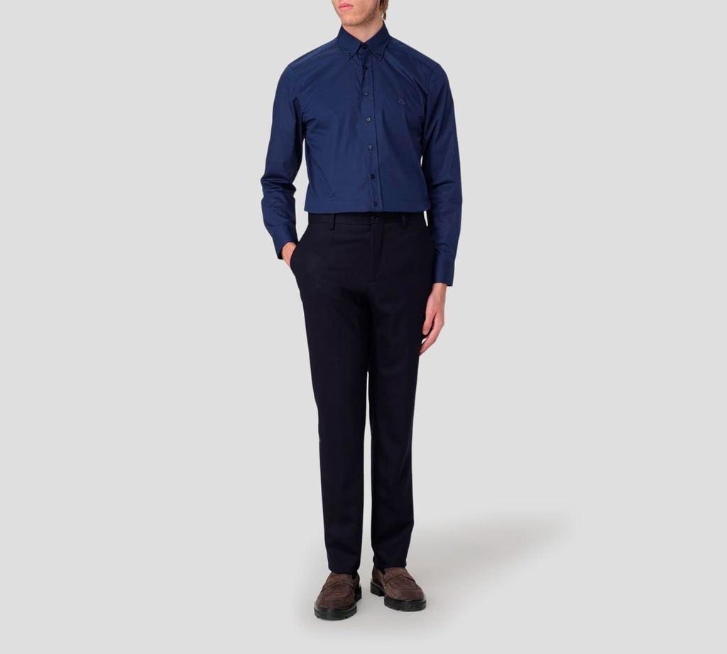 Etro - CAMISA DE VESTIR AZUL OSCURO