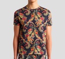 Etro - FRANELA NEGRA CON DISEÑO MULTICOLOR
