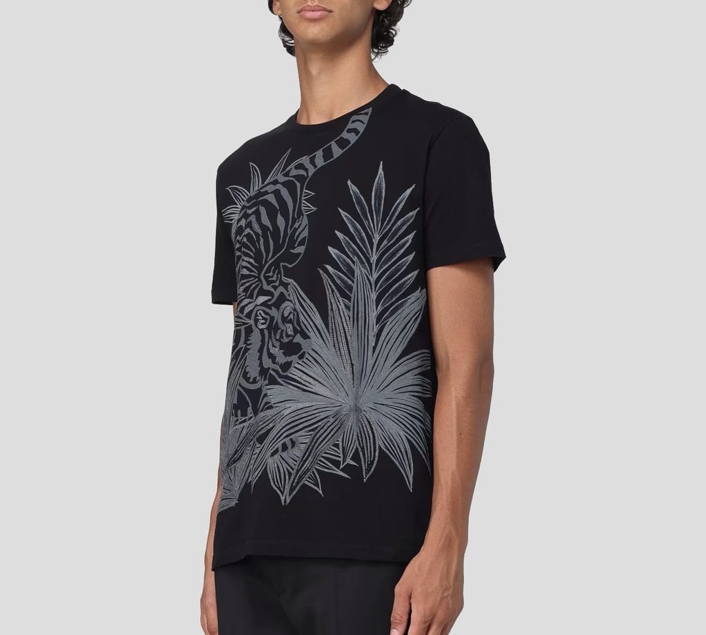 Etro - FRANELA NEGRA CON TIGRE