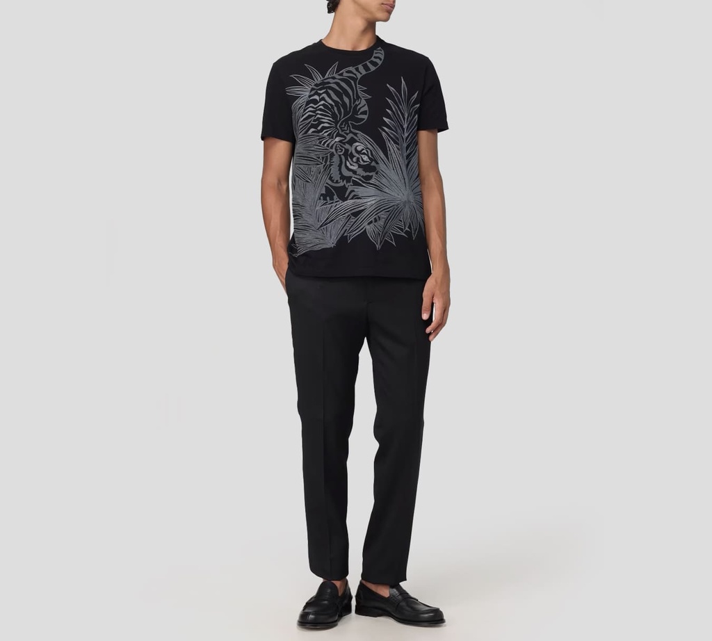 Etro - FRANELA NEGRA CON TIGRE