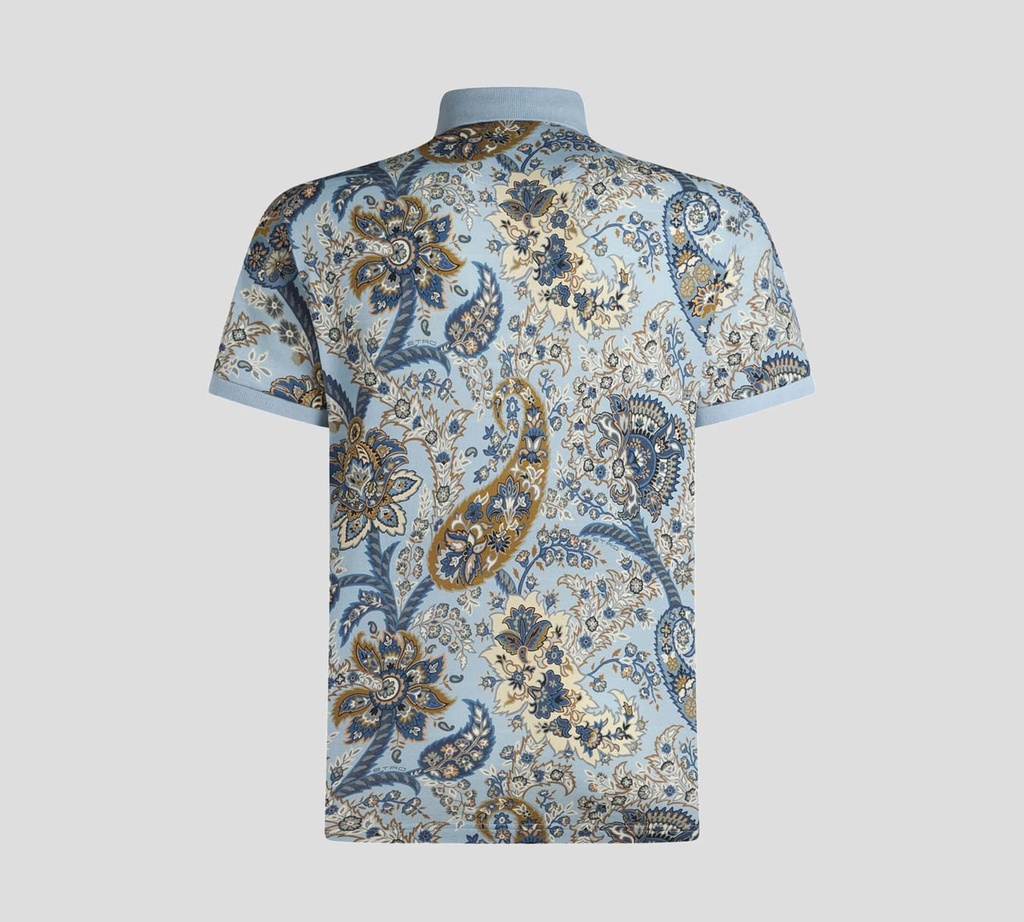 Etro - POLO AZUL CLARO CON DISEÑO