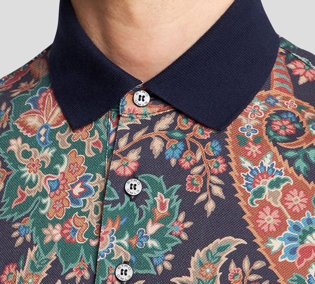 Etro - POLO CON ESTAMPADO PAISLEY FLORAL