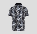 Etro - POLO AZUL CON DISEÑO DE FLORES AZULES