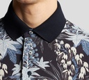 Etro - POLO AZUL CON DISEÑO DE FLORES AZULES