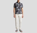 Etro - POLO AZUL CON DISEÑO DE FLORES AZULES